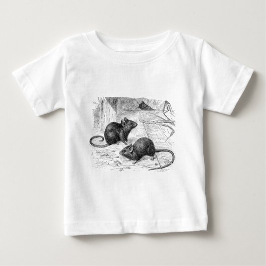  1800s Barn Mouse Retro Mice Illustration (Voorkant)