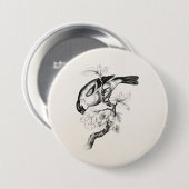  1800s Bullfinch Bird Illustration - Birds Ronde Button 7,6 Cm (Voorkant /achterkant)