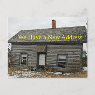 1800s Cabin Change of Address Card Aankondigingskaart
