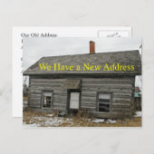 1800s Cabin Change of Address Card Aankondigingskaart (Voorkant / Achterkant)