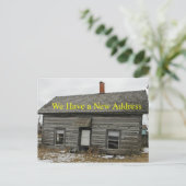 1800s Cabin Change of Address Card Aankondigingskaart (Staand voorkant)