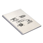  1800s Dierlijke skeletten Antiek anatomie Notitieboek (Rechterzijde)