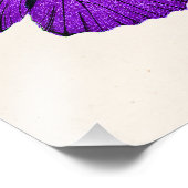  1800s Donkere Paarse vlinderillustratie Foto Afdruk (Hoek)