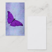  1800s Donkere Paarse vlinderillustratie Visitekaartje (Voorkant / Achterkant)