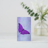  1800s Donkere Paarse vlinderillustratie Visitekaartje (Staand voorkant)