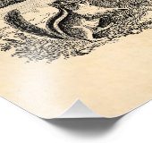  1800s Eekhoorn Illustratie - Eekhoorn Foto Afdruk (Hoek)