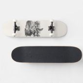 1800s  eekhoorns illustratie - eekhoorn persoonlijk skateboard (Horizontaal)