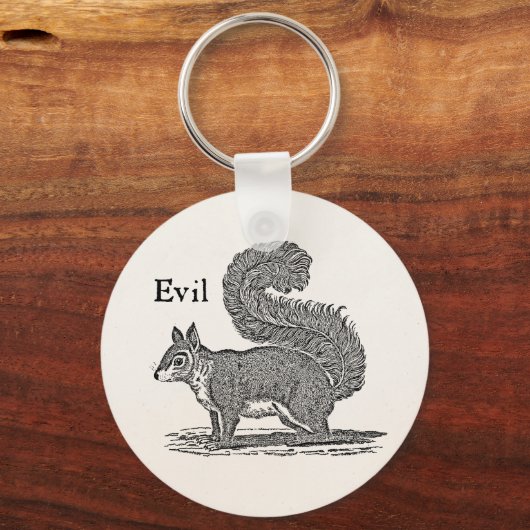  1800s Evil Squirrel Illustratie Sleutelhanger (Voorkant)