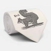 1800s Evil Squirrel Illustratie Stropdas (Opgerold)