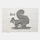  1800s Evil Squirrel Illustratie Theedoek (Horizontaal)