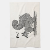  1800s Evil Squirrel Illustratie Theedoek (Verticaal)