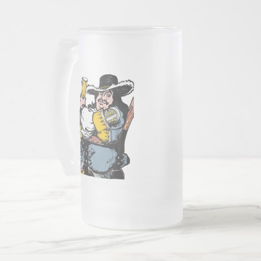  1800's Frosted Beer Glass Mok (Voorkant links)