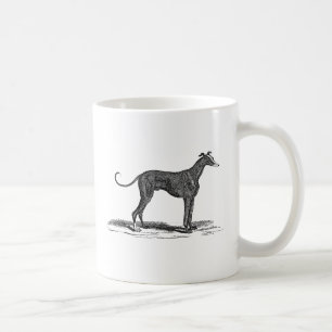  1800s Greyhound Dog Illustration - Honden Koffiemok