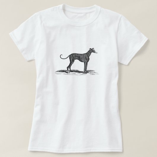  1800s Greyhound Dog Illustration - Honden T-shirt (Design voorkant)