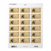  1800s Horse Head Illustration Retro Horses Etiket (Full Sheet)