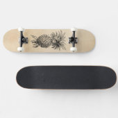  1800s Illustratie anananassen Persoonlijk Skateboard (Horizontaal)