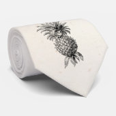 1800s Illustratie anananassen Stropdas (Opgerold)