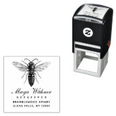 1800s Koningin Bee Return Address Zelfinktende Stempel (In situ)