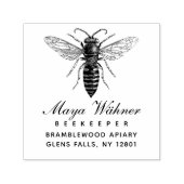 1800s Koningin Bee Return Address Zelfinktende Stempel (Design)