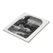  1800s koninklijke windhond tegeltje (Zijkant)