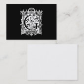  1800s Letter G Monogram Illustratie Visitekaartje (Voorkant / Achterkant)