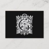 1800s Letter G Monogram Illustratie Visitekaartje (Voorkant)