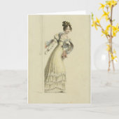 1800's Mode Wenskaart Kaart (Gele Bloem)