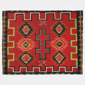 1800'S NAVAJO INDIAN HORSE ZADELDEKEN HERDRUK FLEECE DEKEN (Voorkant (Horizontaal))