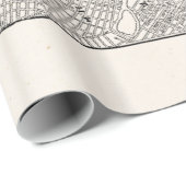  1800s New York City Brooklyn Map NYC Kaarten Cadeaupapier (Rol Hoek)