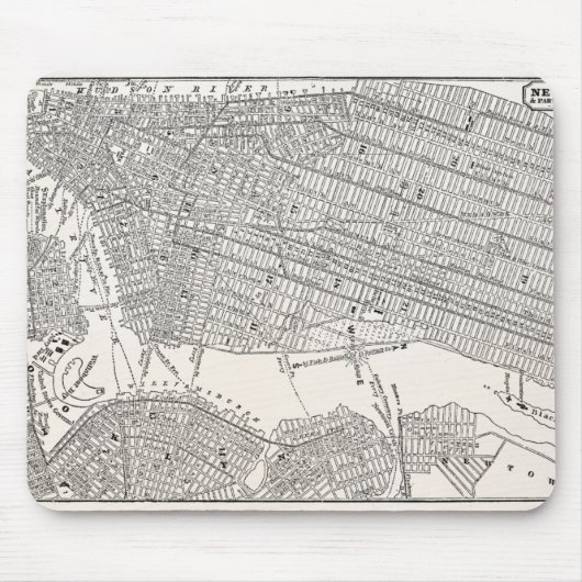  1800s New York City Brooklyn Map NYC Kaarten Muismat (Voorkant)