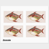  1800s Opah Tropische sportvisserij Rechthoekige Sticker (Vel)