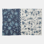  1800's Patroonblauw en wit Theedoek (Horizontaal)