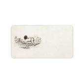 1800s Perzisch Schaap Oud Illustratie Lamb Etiket (Voorkant)