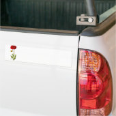  1800s Red Poppy Wild Flower Floral Opium Bumpersticker (Op Truck)