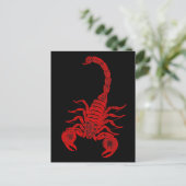 1800s Scorpion Illustration Red Scorpions Briefkaart (Staand voorkant)