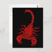1800s Scorpion Illustration Red Scorpions Briefkaart (Voorkant / Achterkant)