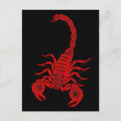1800s Scorpion Illustration Red Scorpions Briefkaart (Voorkant)