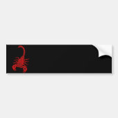  1800s Scorpion Illustration Red Scorpions Bumpersticker (Voorkant)