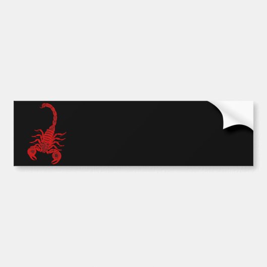 1800s Scorpion Illustration Red Scorpions Bumpersticker (Voorkant)