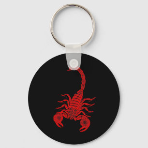 1800s Scorpion Illustration Red Scorpions Sleutelhanger