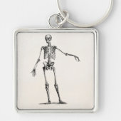 1800s Skelet Retro Anatomy Skeletons Sleutelhanger (Voorkant)