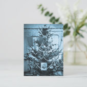  1800s Stereoview Kerstboom Feestdagenkaart (Staand voorkant)