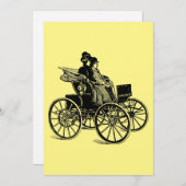 1800s Victoriaans man wagon art Feestdagenkaart (Voorkant / Achterkant)