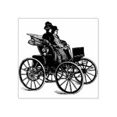 1800s Victoriaans man wagon art Rubberstempel (Afrduk)