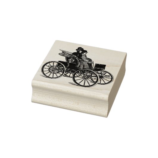 1800s Victoriaans man wagon art Rubberstempel (Stempel)