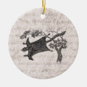  1800s vliegende eekhoorn - suikerzweefvliegtuig keramisch ornament (Voorkant)