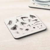  1800s Vliegende hengels Bier Onderzetter (Linkerzijde)