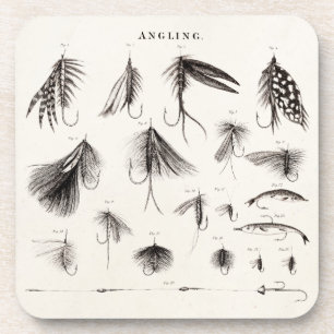  1800s Vliegende hengels Bier Onderzetter