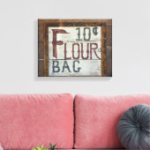 1800s Westerne Keuken Decor Oude Meel Teken Canvas Afdruk (Insitu (Woonkamer))