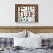 1800s Westerne Keuken Decor Oude Meel Teken Canvas Afdruk (Insitu (Slaapkamer))